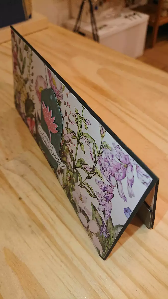 Pochette cadeau - anniversaire - Thème Fleurie 1